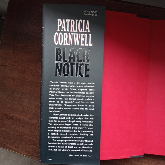 * 2/$10 *  Black Notice by Patricia Cornwell - Picture 2 of 3